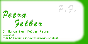 petra felber business card